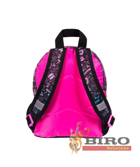 Ghiozdan St.Majewski Monster High 30cm gradinita 2 compartimente negru cu mov D6